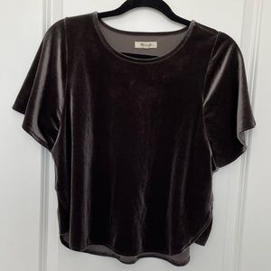 Madewell Size Small Velvet Top